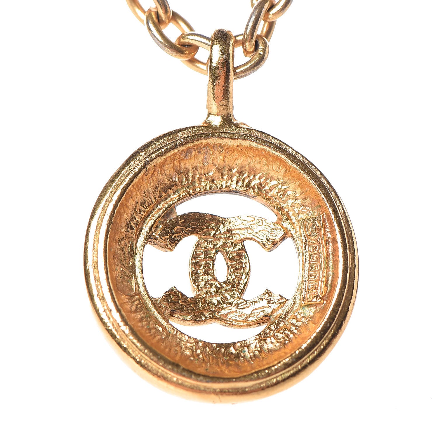 Chanel CC Pendant Chain Necklace Gold 4 of 6