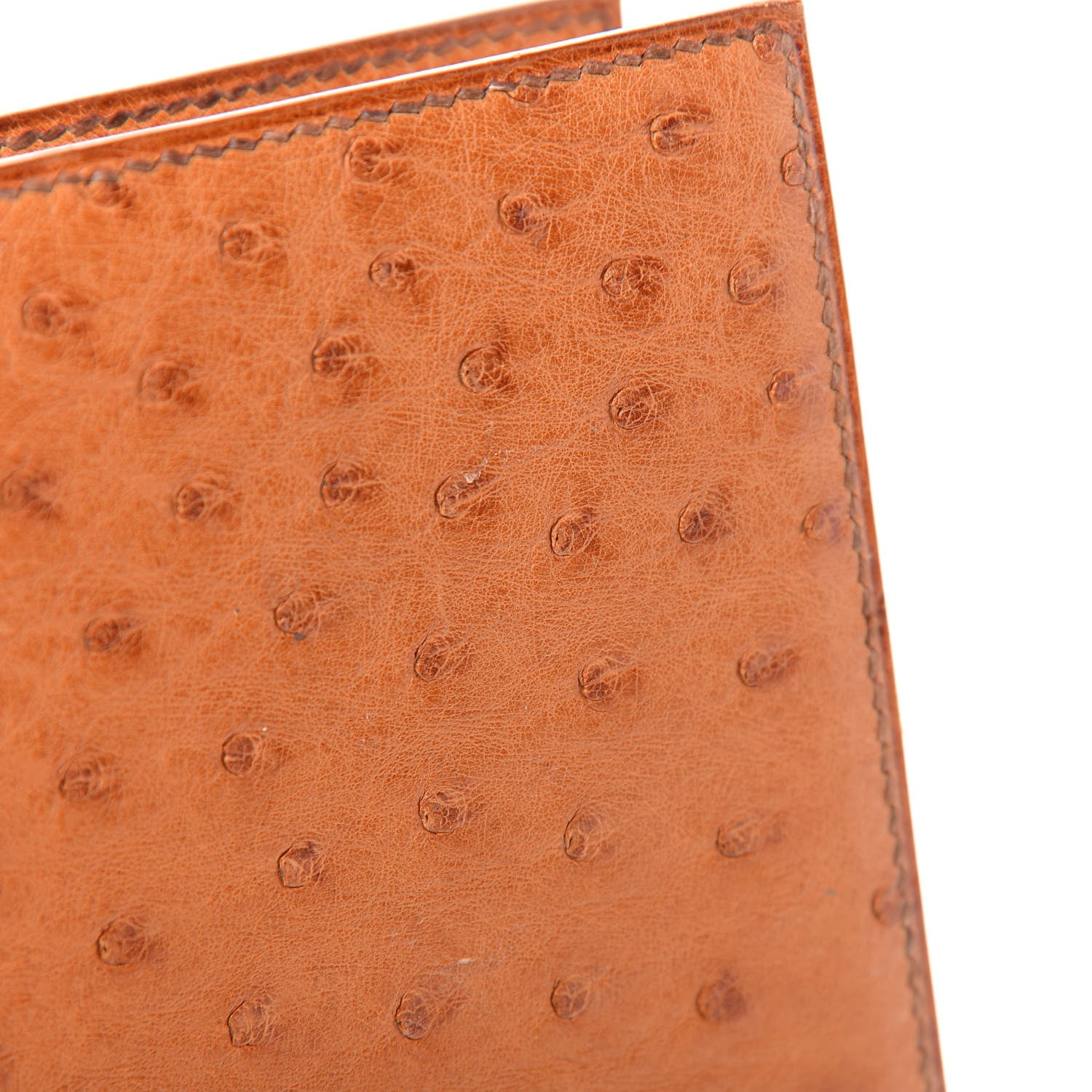 Hermes Ostrich Notebook Cover Cognac 8 of 9