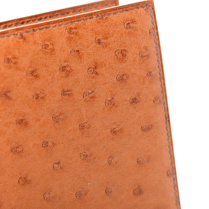 Hermes Ostrich Notebook Cover Cognac 8 of 9