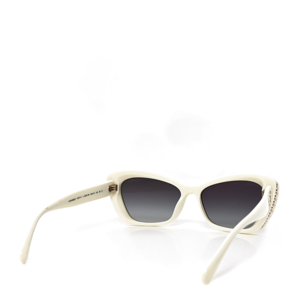Chanel Acetate Pearl Cat Eye CC Sunglasses 5481-H-A White 3 of 6