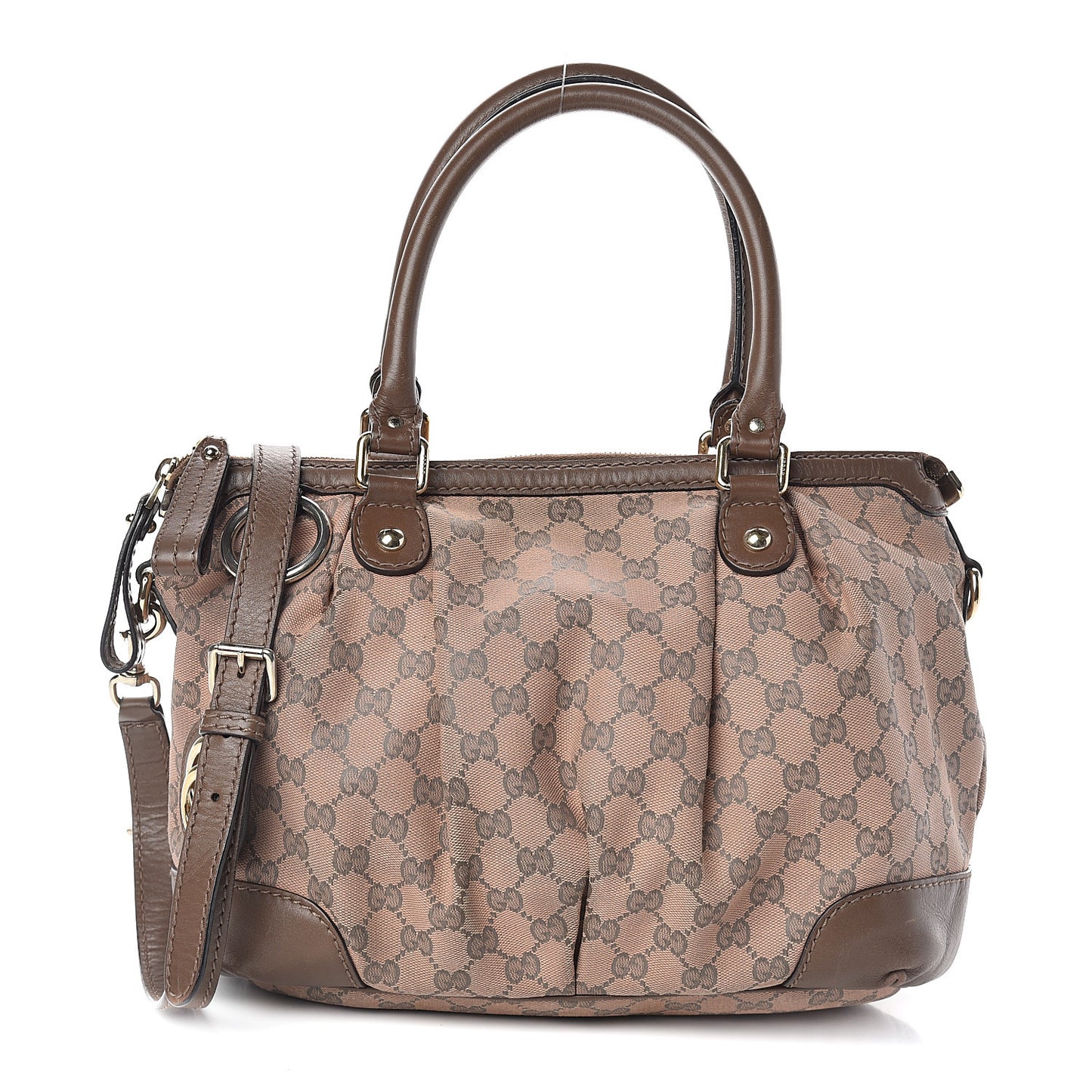 Monogram Medium Sukey Top Handle Bag Beige Brown