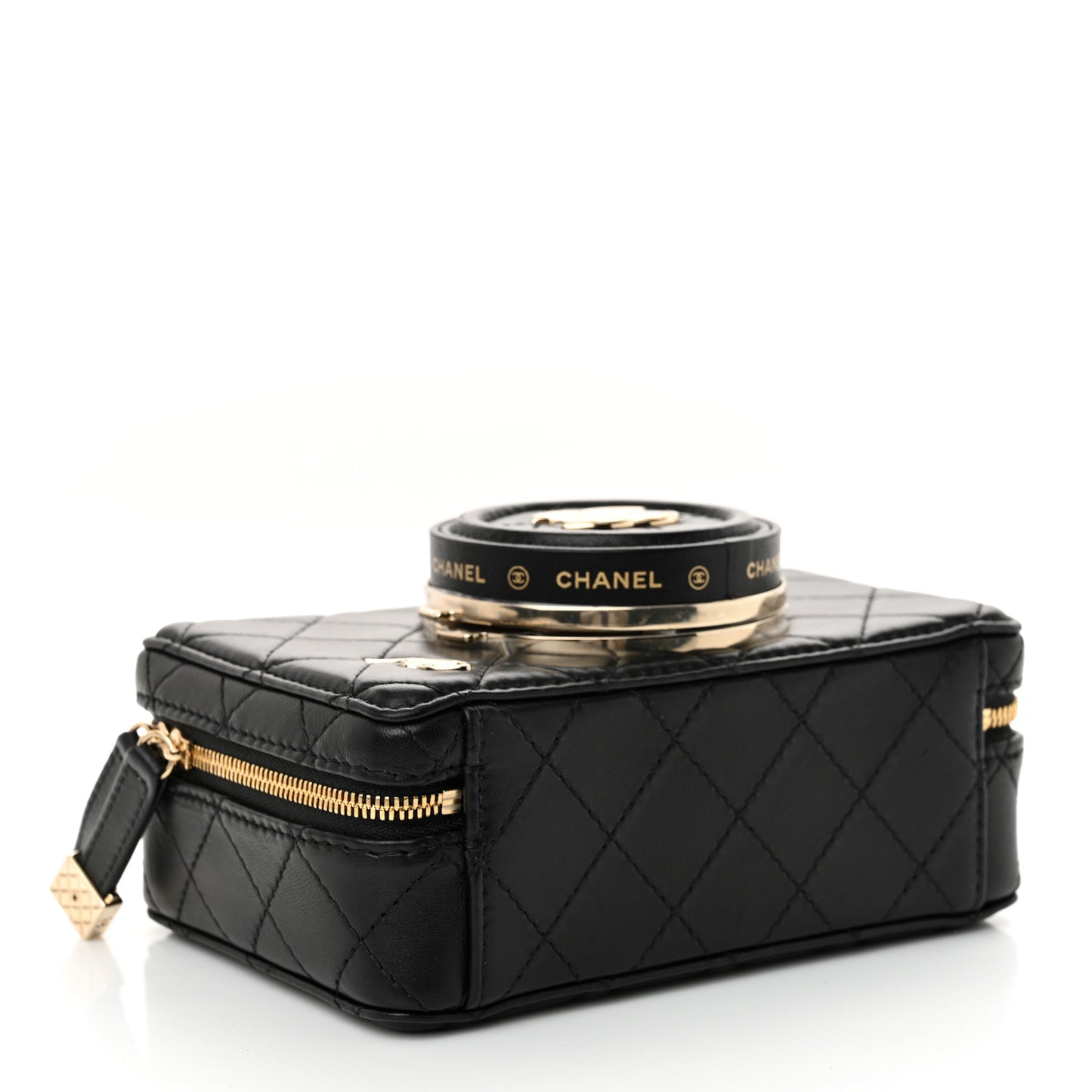 Lambskin Quilted Coco Click Bag Black