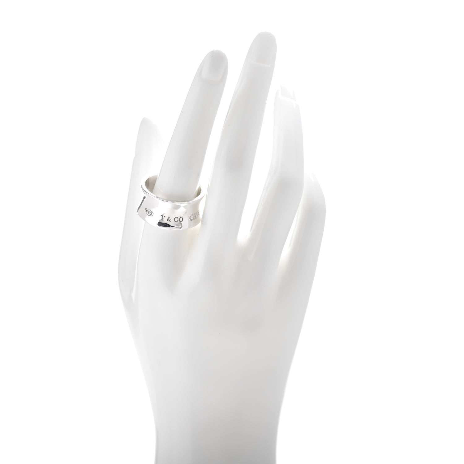 Tiffany Sterling Silver 1837 Wide Ring 63 10.25 2 of 4