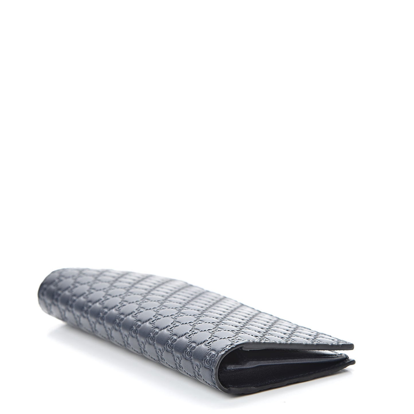 Microguccissima Bi-Fold Organizer Wallet Blue