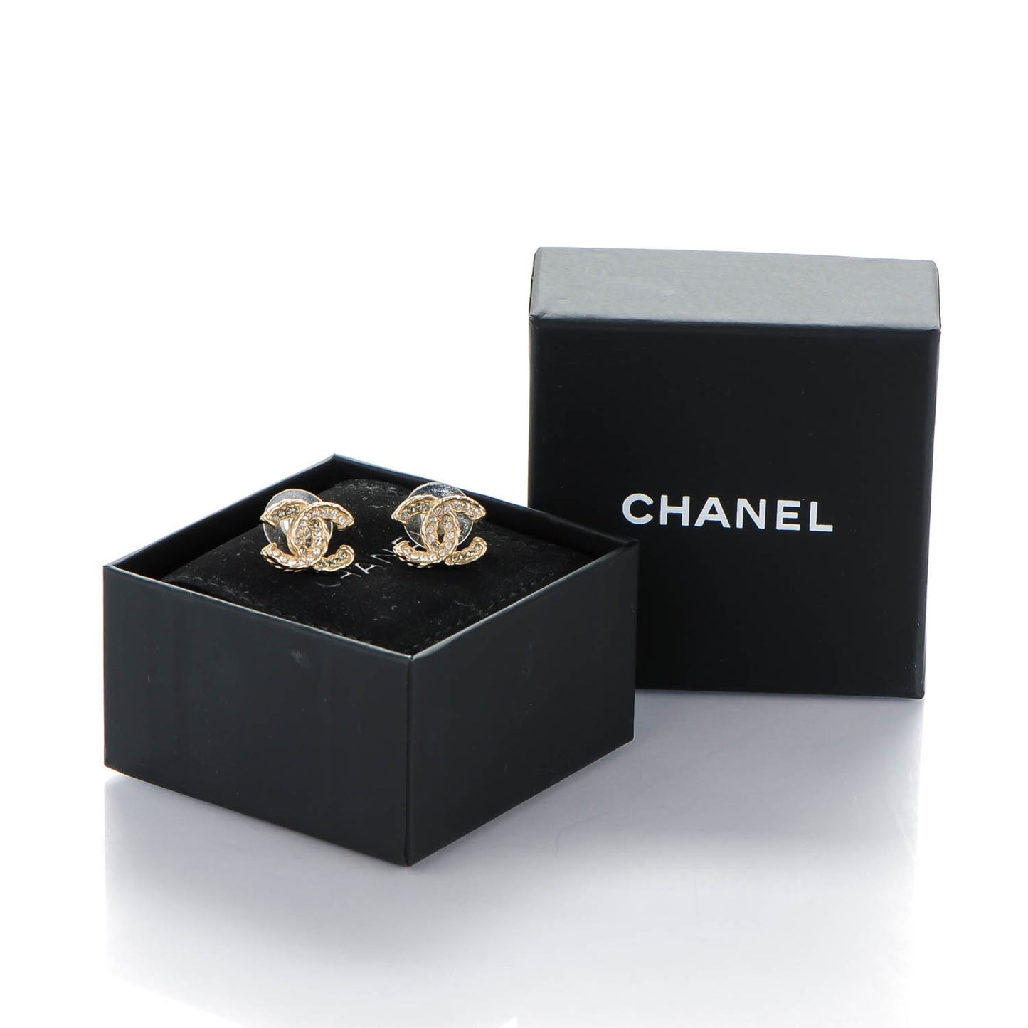 Crystal CC Earrings Gold