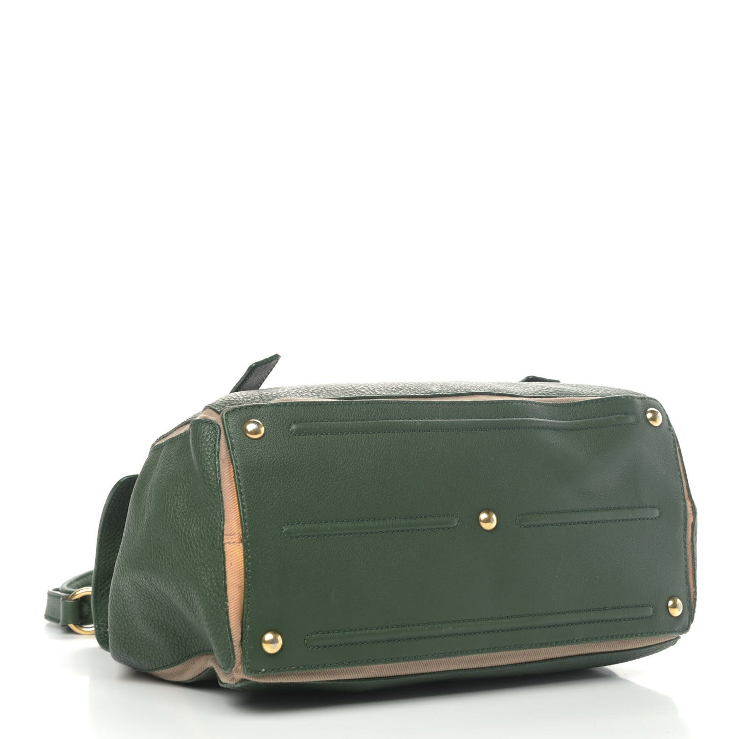 Calfskin Canvas Medium Muse Two Green Beige