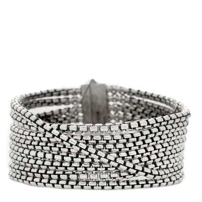 David Yurman Sterling Silver 8 Row Box Chain Bracelet 1 of 3