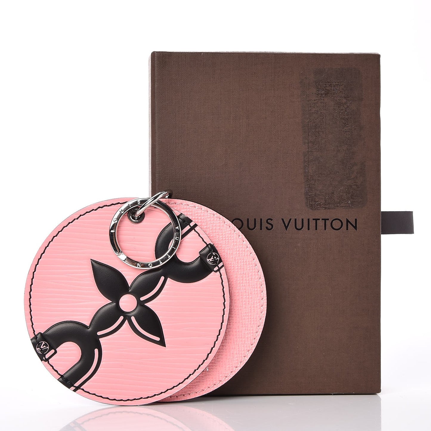 Epi Chain Flower Mirror Bag Charm Key Holder