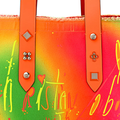 Christian Louboutin Frangibus Printed Medium Tote Orange Multicolor 7 of 11