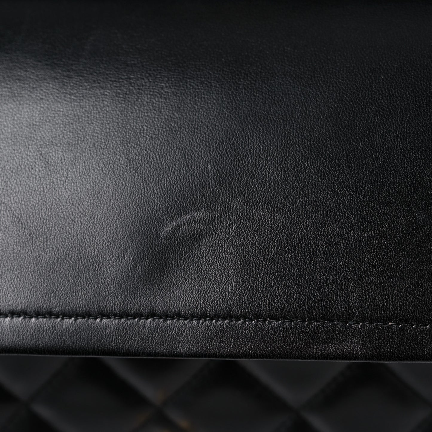 Lambskin Quilted Jumbo Double Flap Black