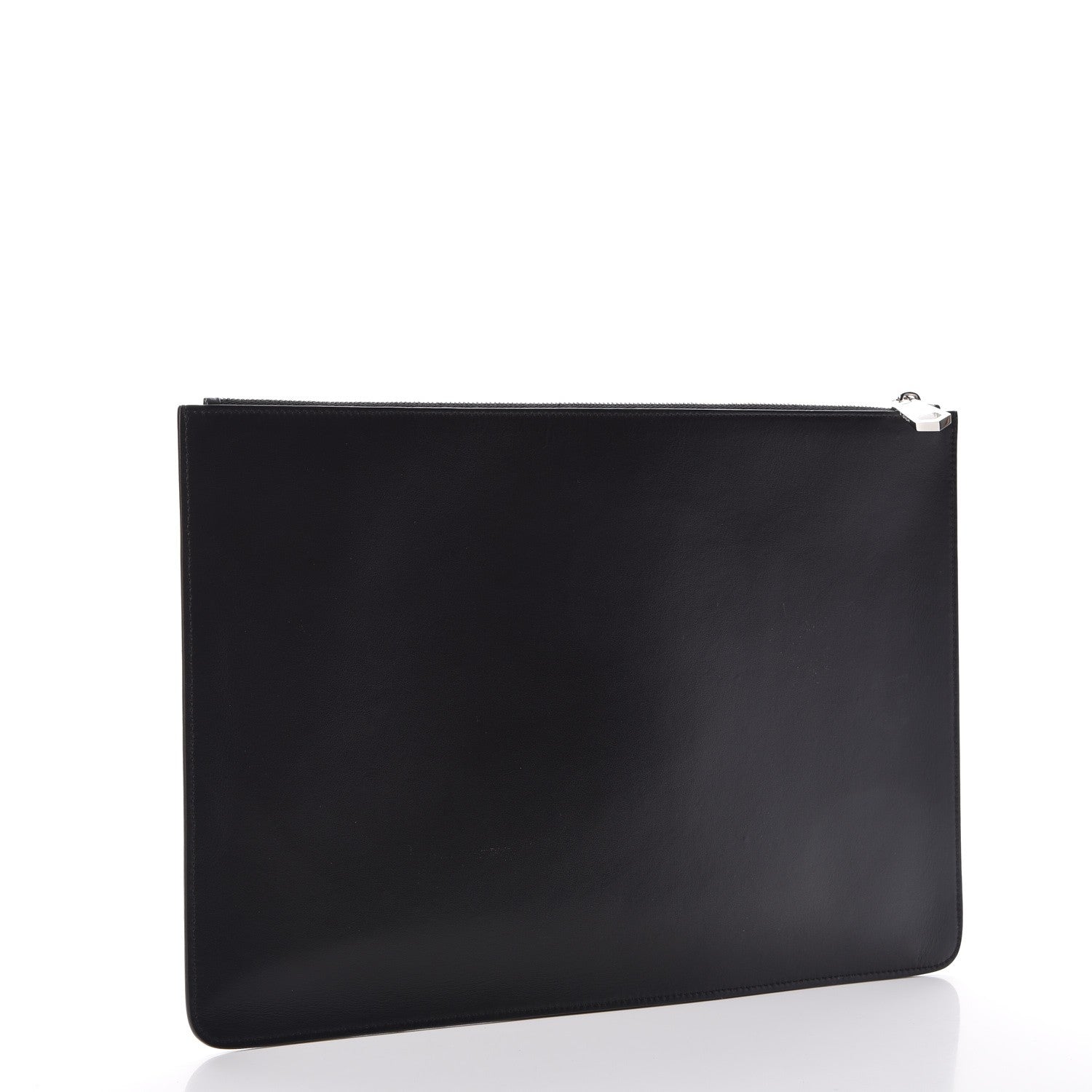 Givenchy Calfskin Striped Large Zip Pouch Black 3 of 8