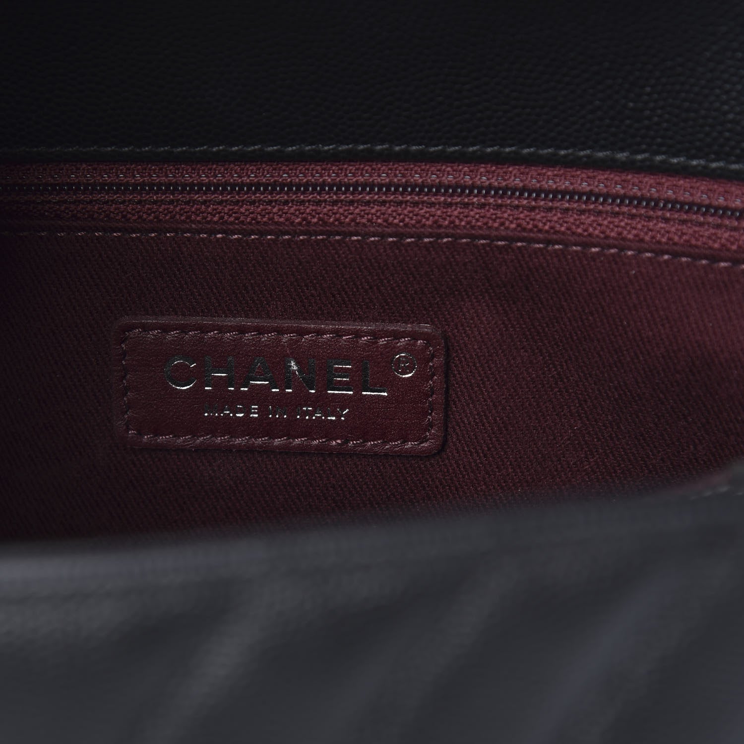 Chanel Caviar Chevron Quilted Small Coco Handle Flap Black 6 of 10