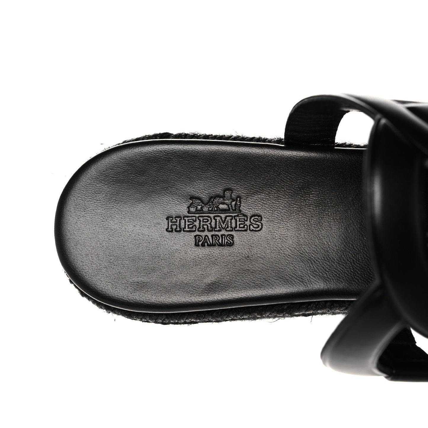 Nappa Ithea Espadrille Wedge Sandals 39 Black