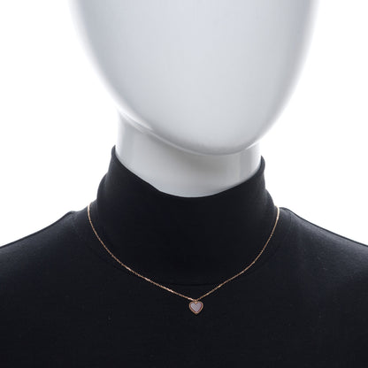 Van Cleef & Arpels 18k Rose Gold Carnelian Sweet Alhambra Heart Pendant Necklace 2 of 5