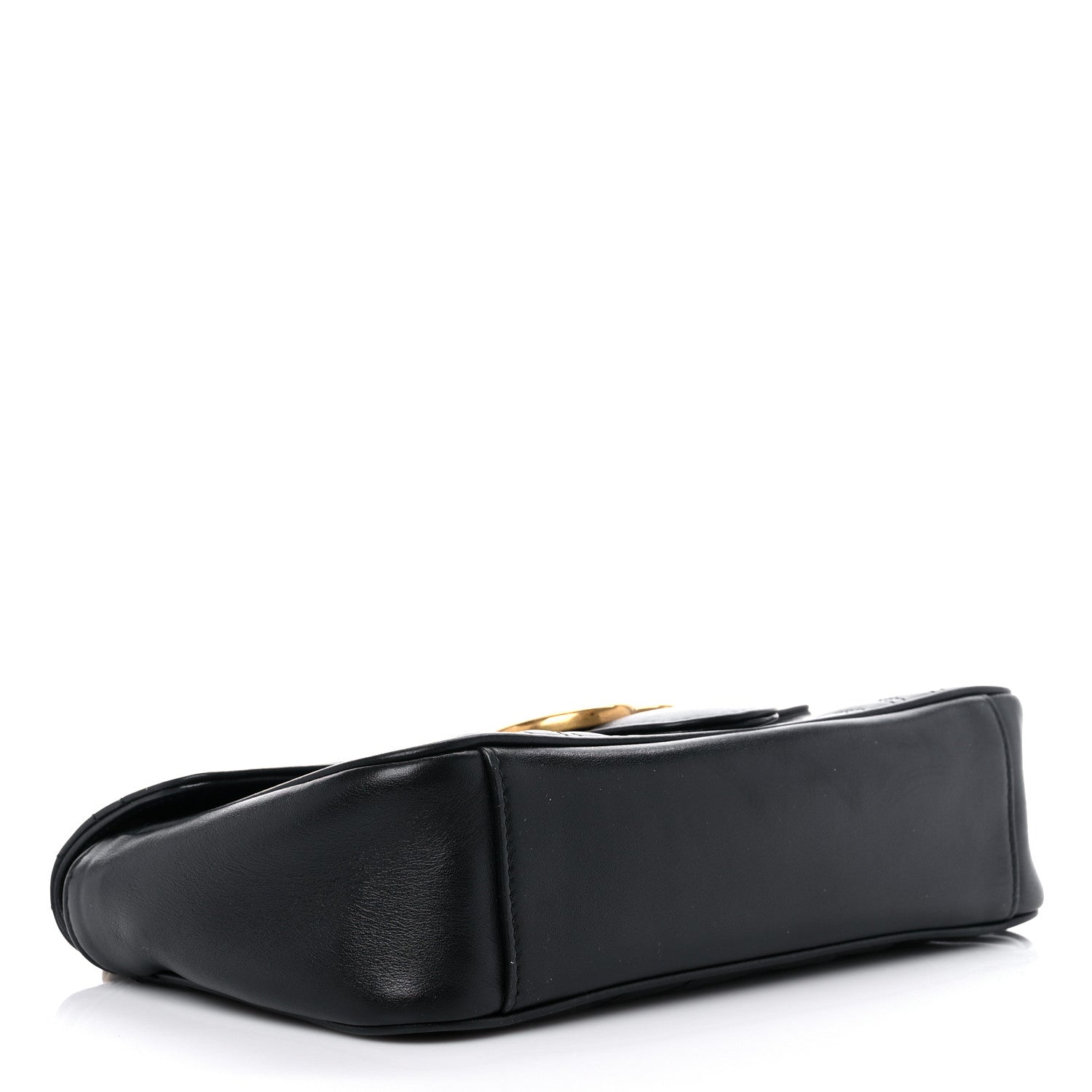 Gucci Calfskin Matelasse Small GG Marmont Shoulder Bag Black 4 of 9