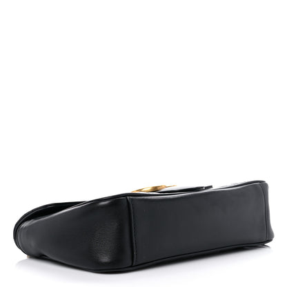 Gucci Calfskin Matelasse Small GG Marmont Shoulder Bag Black 4 of 9