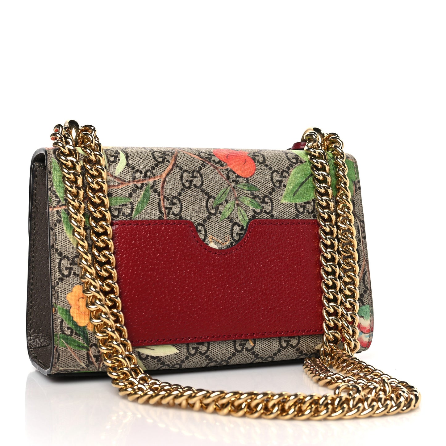 GG Supreme Monogram Tian Small Padlock Shoulder Bag Beige Multicolor New Acero