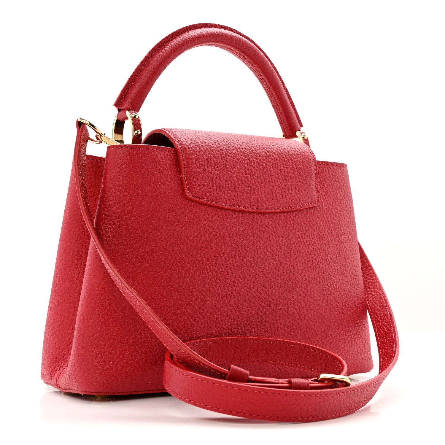 Louis Vuitton Taurillon Capucines BB Scarlet Red 3 of 9