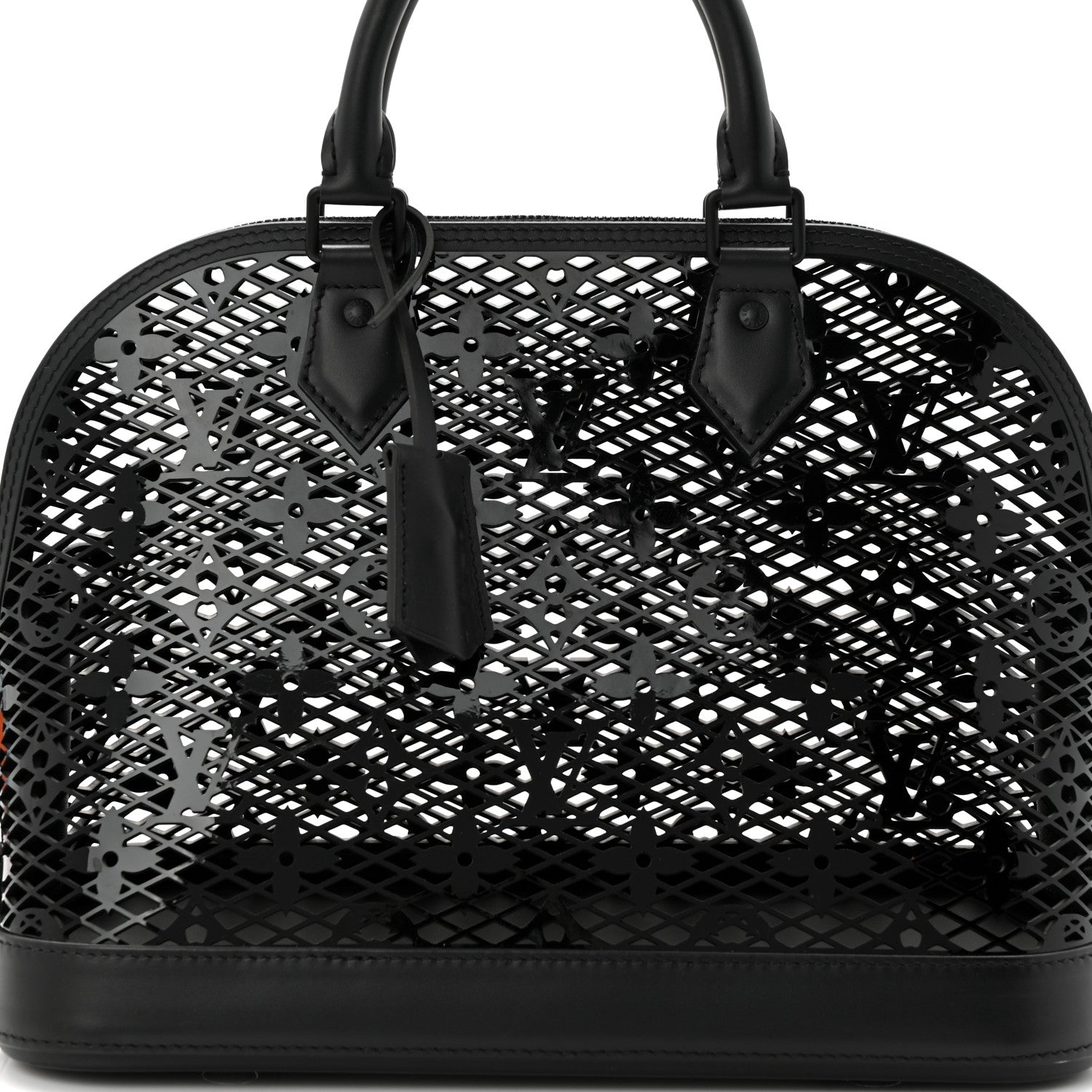 Louis Vuitton Patent Calfskin Laced Monogram Alma PM Black 7 of 9