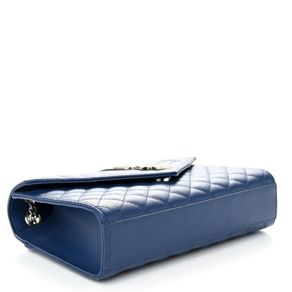 Saint Laurent Grain De Poudre Textured Mixed Matelasse Triquilt Medium Monogram Satchel Denim 4 of 9