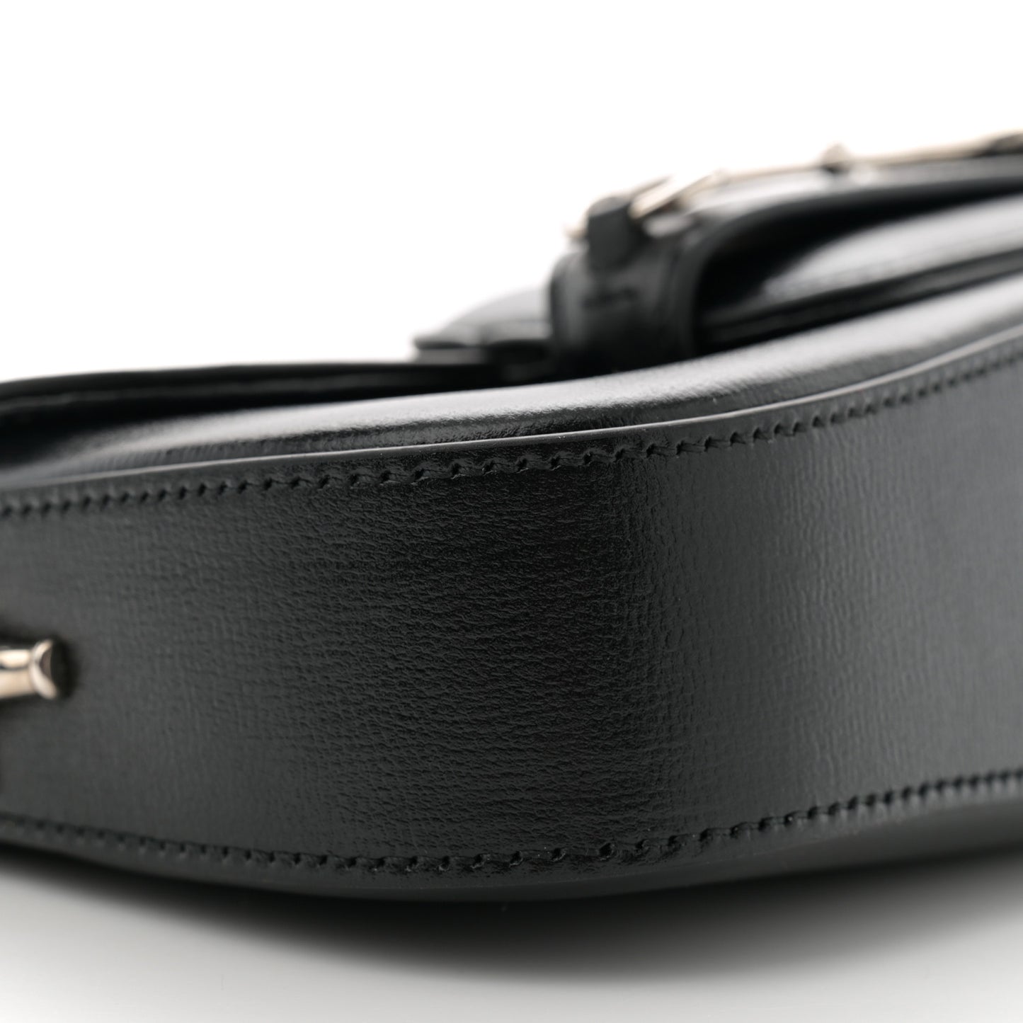 Demetra Small Horsebit 1955 Asymmetric Shoulder Bag Black