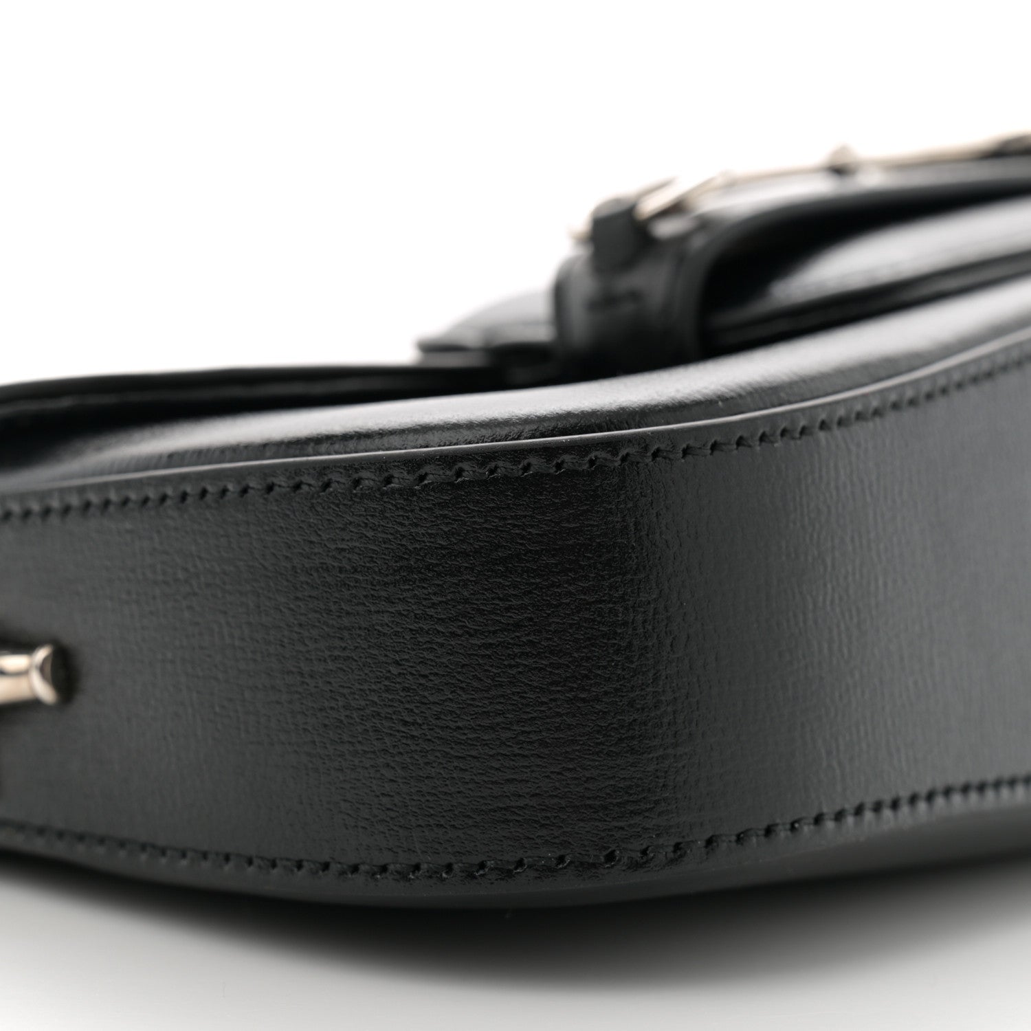 Gucci Demetra Small Horsebit 1955 Asymmetric Shoulder Bag Black 9 of 10