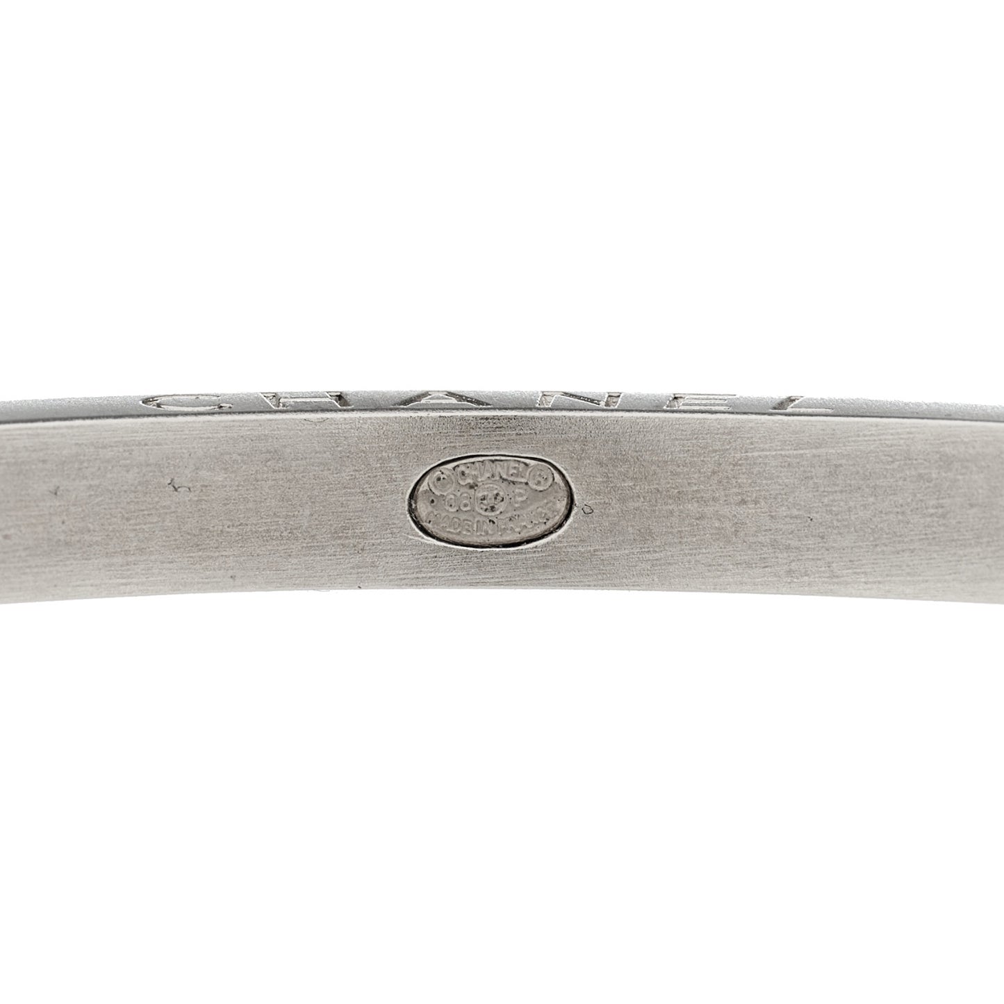 Crystal Baguette Bangle Silver Black