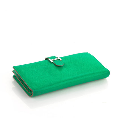 Hermes Chevre Mysore Bearn Gusset Wallet Menthe 4 of 7