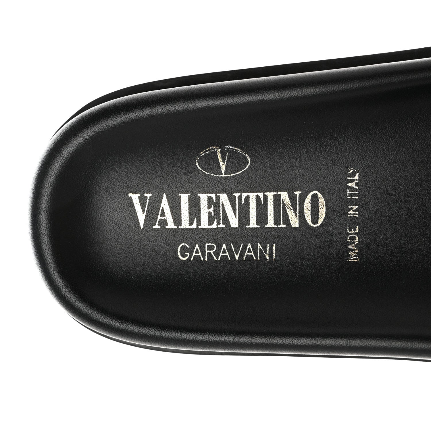 Valentino Garavani Mink Fur Rockstud Slide Sandals 36 Black 7 of 7