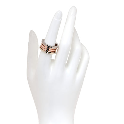 Bulgari 18K Rose White Yellow Gold B.Zero1 Four-Band Ring 57 8 3 of 12