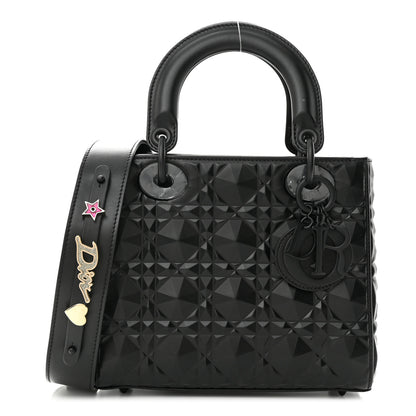 Christian Dior Calfskin Cannage Diamond Small My ABCDior Lady Dior Black 1 of 11