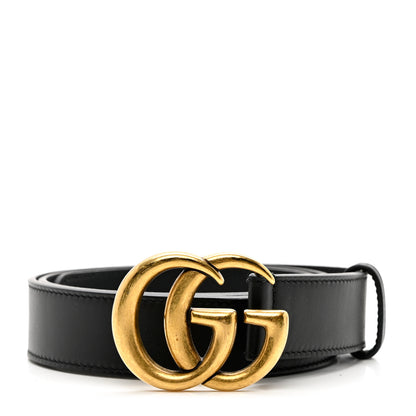 Gucci Calfskin Double G 30mm Belt 85 34 Black 1 of 6