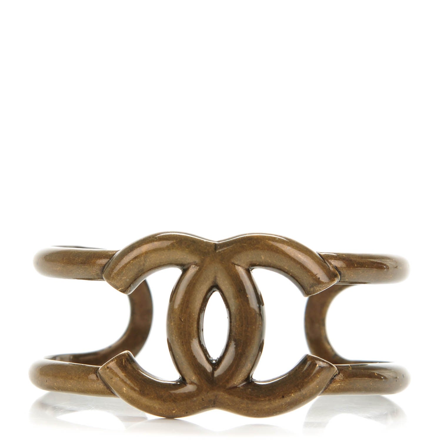 Chanel CC Cuff Brass 1 of 4