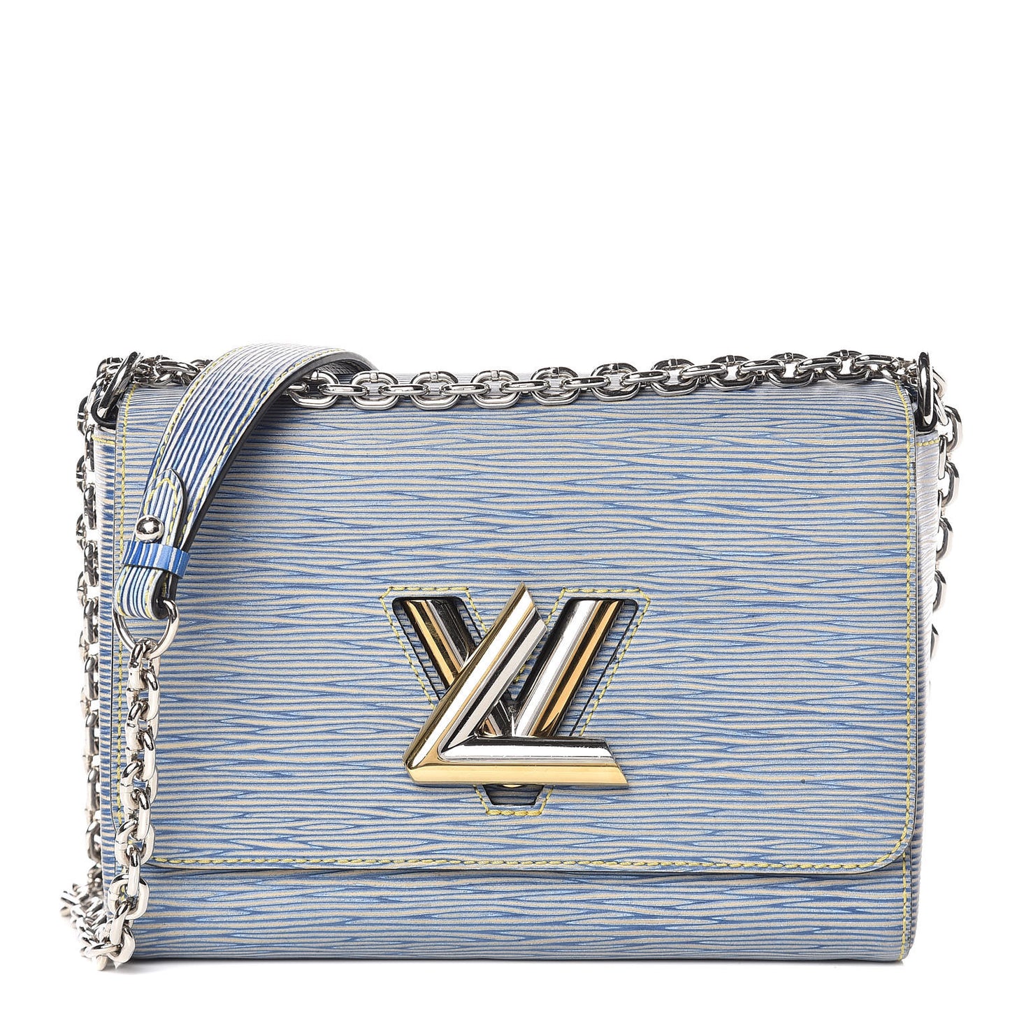 Epi Twist Shoulder Bag MM Denim Light