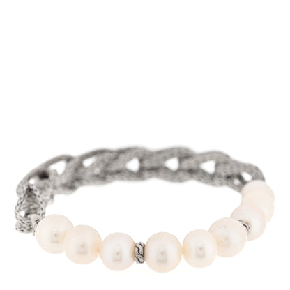 John Hardy Sterling Silver 10.5mm Cultured Pearl Asli Surf Bracelet 1 of 3