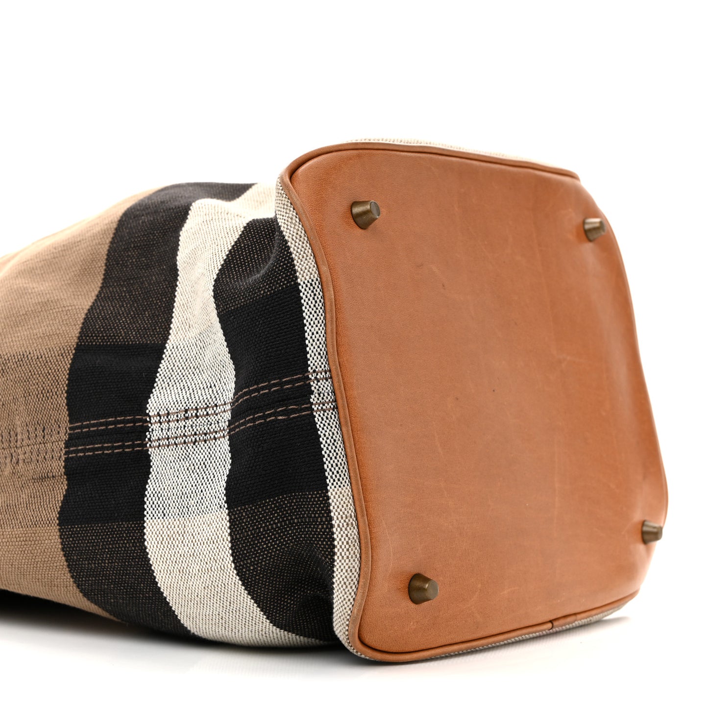 Canvas Mega Check Medium Ashby Hobo Saddle Brown