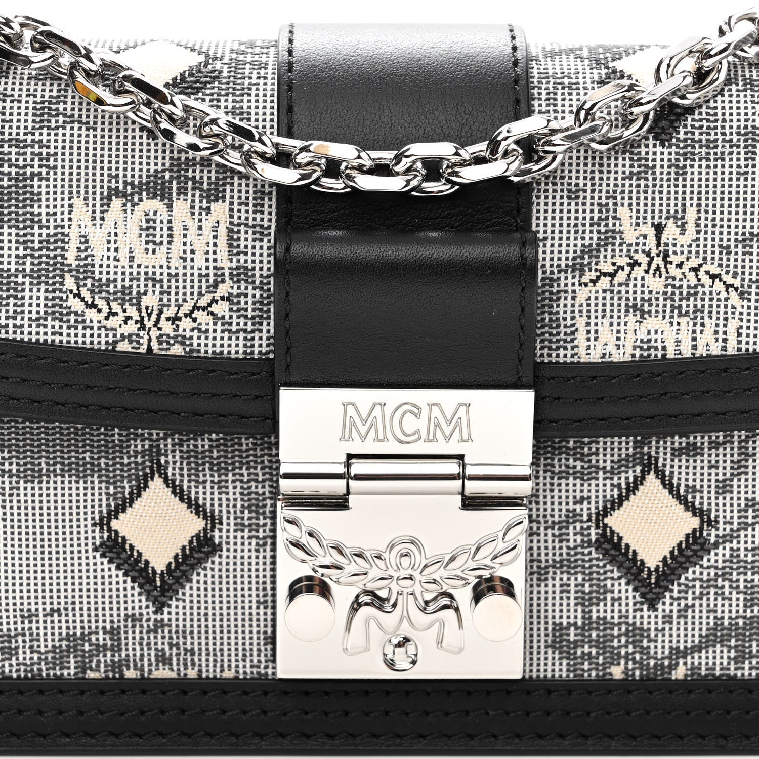 MCM Jacquard Visetos Mini Gretl Crossbody Black 7 of 11