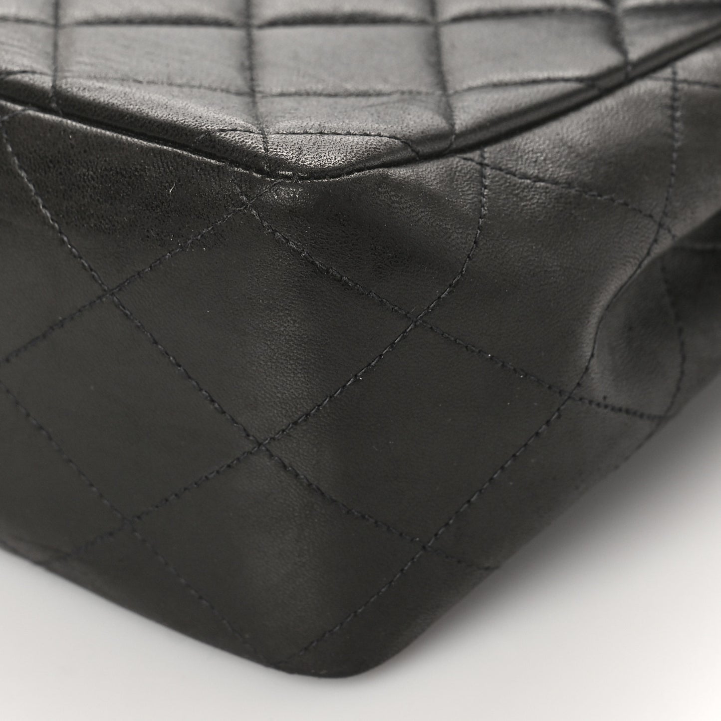 Lambskin Quilted XL Jumbo Single Flap Black