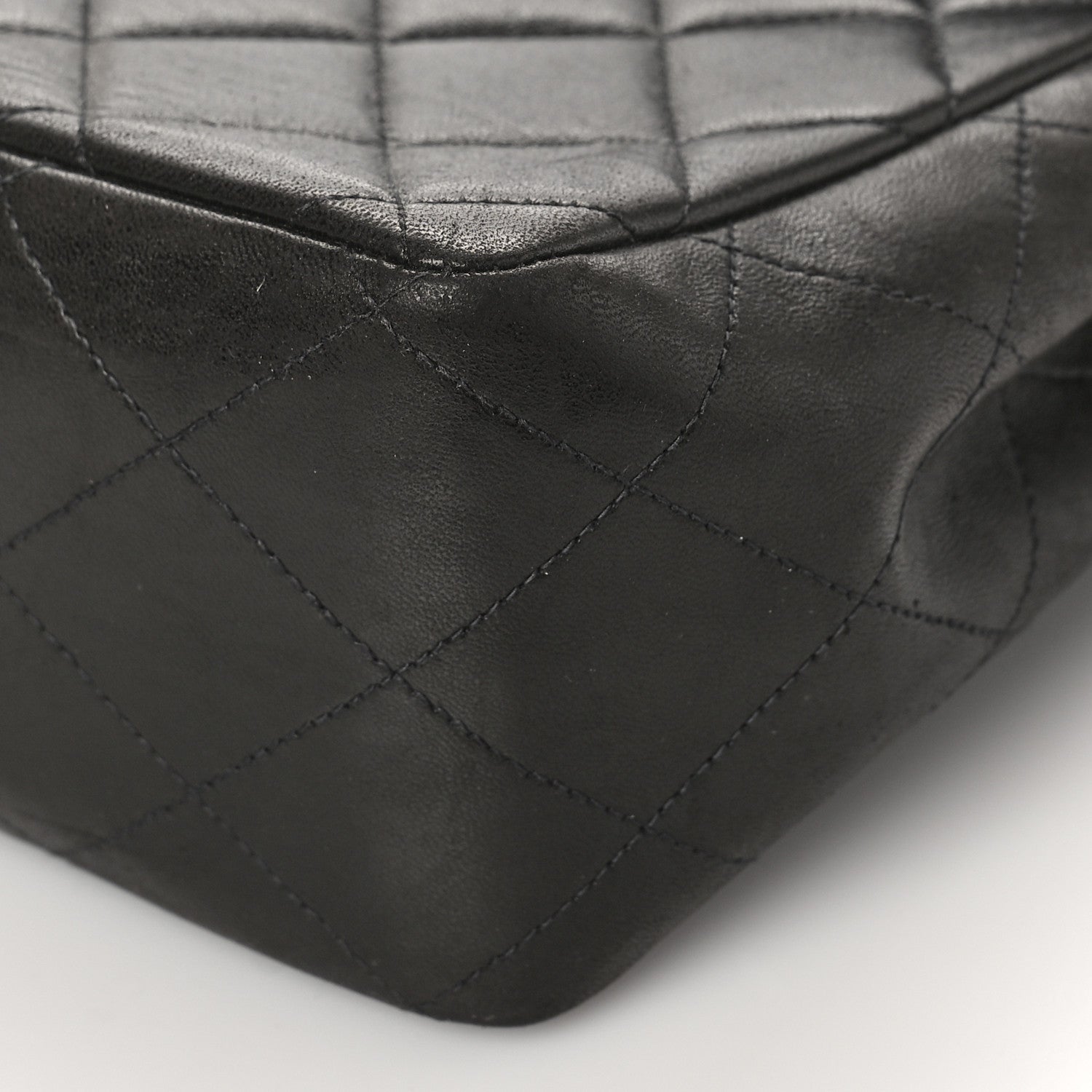 Chanel Lambskin Quilted XL Jumbo Single Flap Black 9 of 12