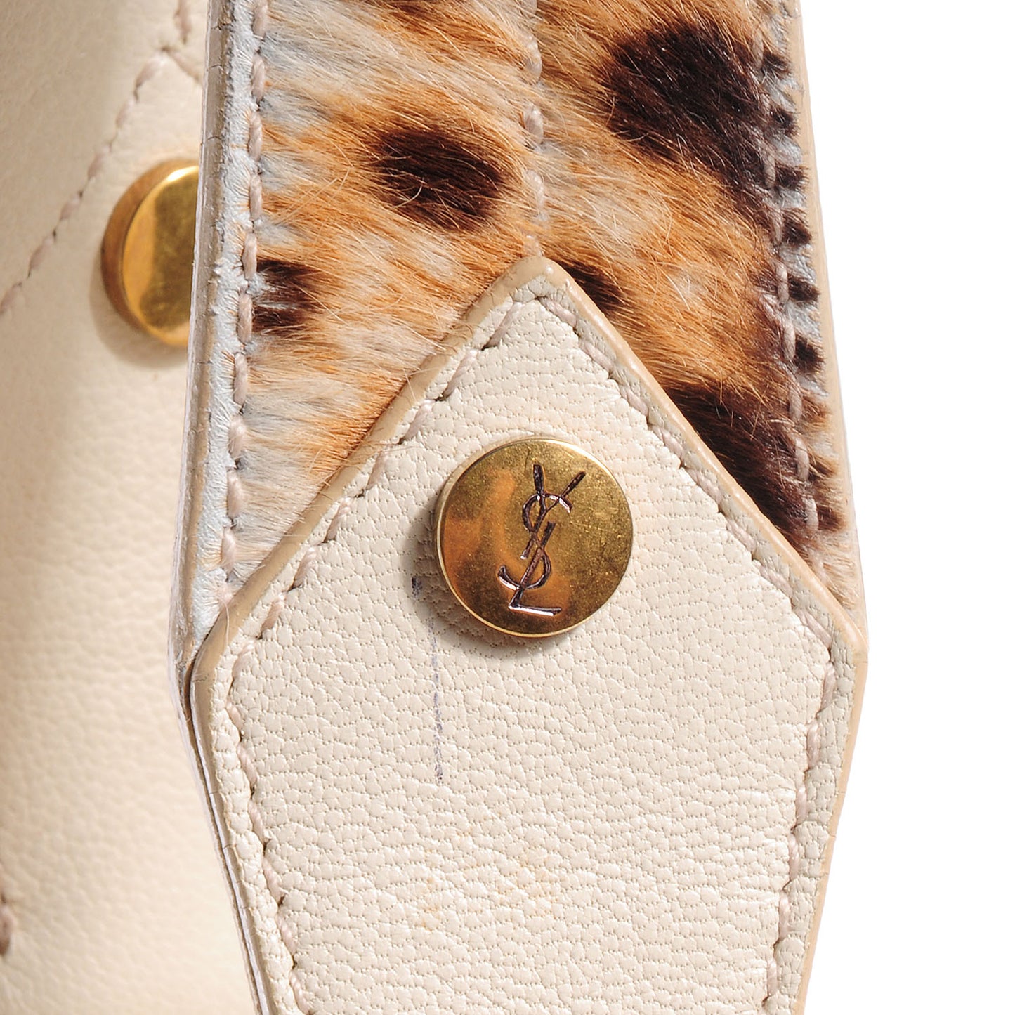 Calf Hair Leopard Print Large Fauve