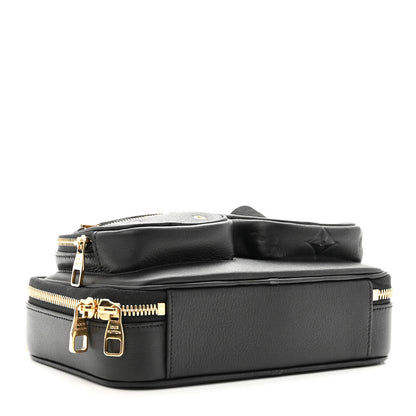 Louis Vuitton Calfskin Monogram Embossed Utility Crossbody Black 4 of 9