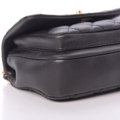 Chanel Calfskin Quilted Top Handle Flap Black 9 of 13