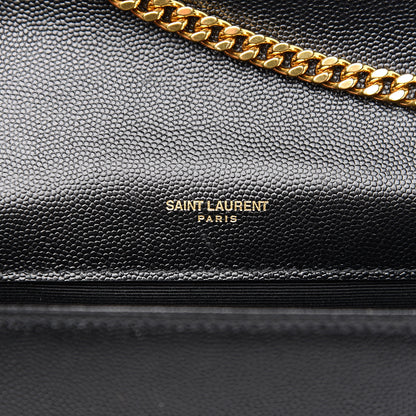 Saint Laurent Grain De Poudre Small Monogram Kate Satchel Black 6 of 9