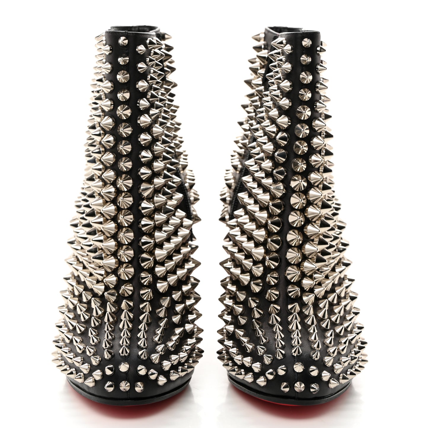 Calfskin Louise Capet Spikes 85 Boots 37 Black Silver