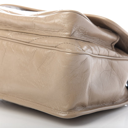 Saint Laurent Crinkled Calfskin Matelasse Monogram Medium Niki Chain Satchel Light Taupe 7 of 9