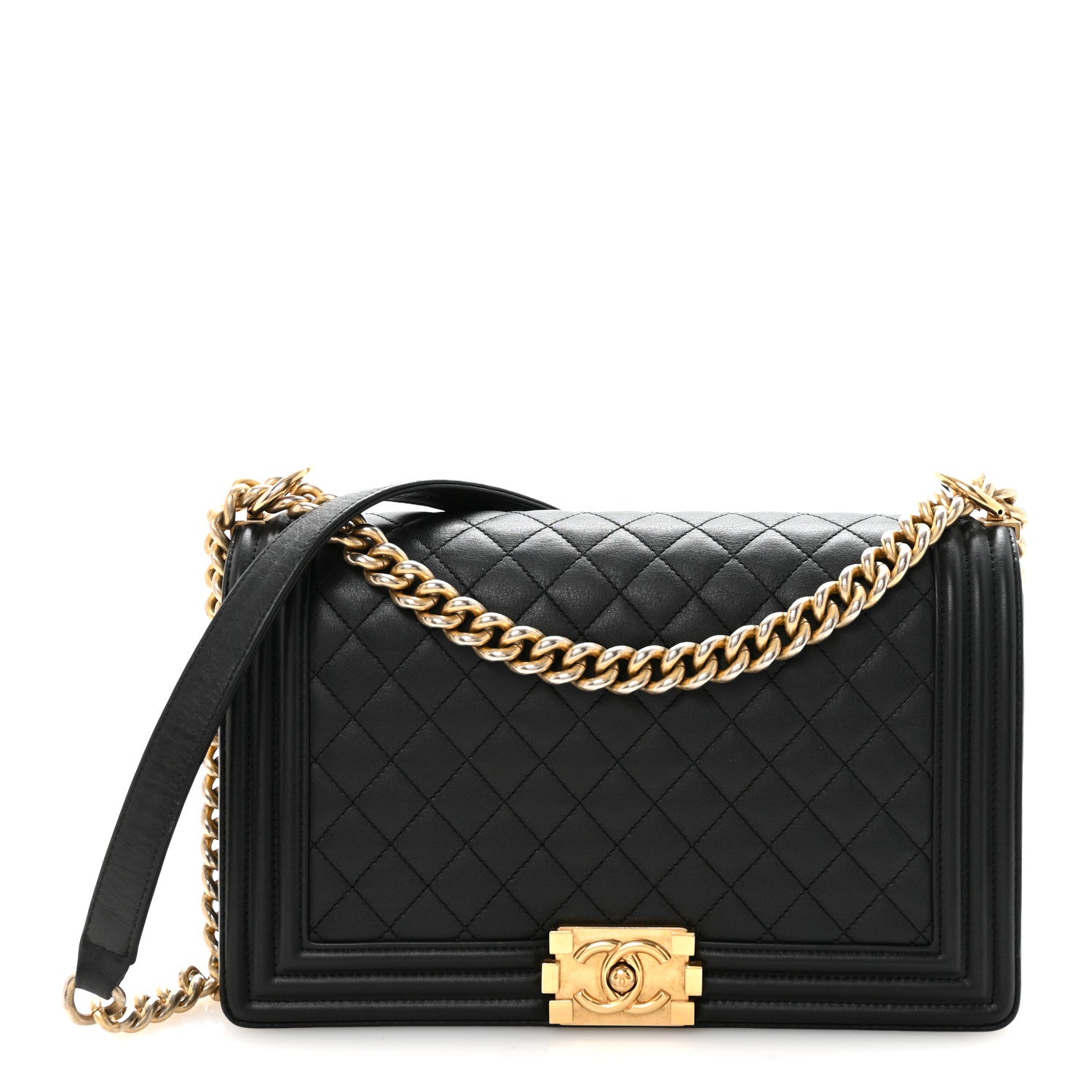 Chanel Calfskin Quilted New Medium Boy Flap Black 1 of 10