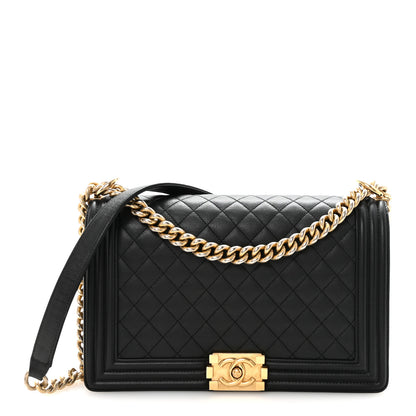 Chanel Calfskin Quilted New Medium Boy Flap Black 1 of 10