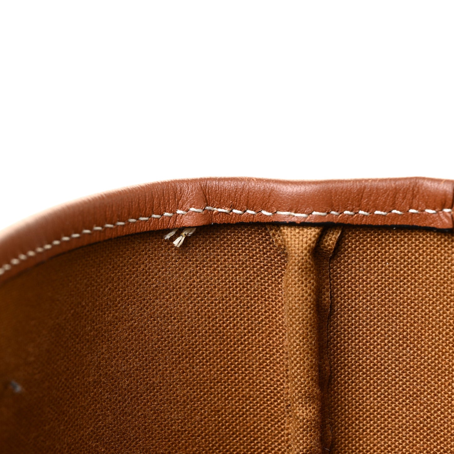 Triomphe Canvas Calfskin Medium Cabas Bag Tan