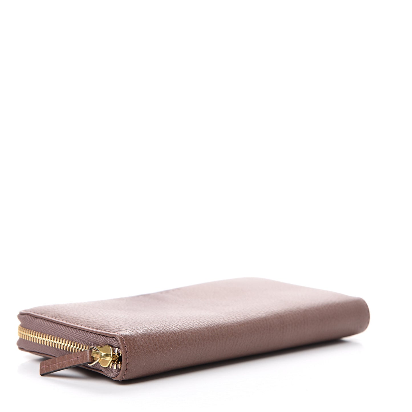 Dollar Calfskin Zip Around Wallet Rosy Phard