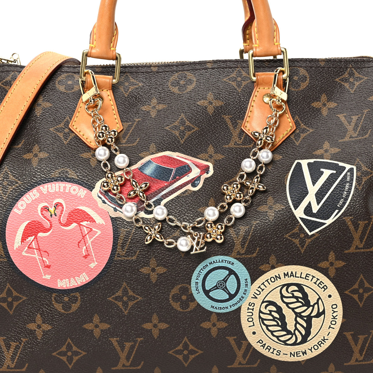 Louis Vuitton Monogram My World Tour Speedy Bandouliere 30 7 of 9